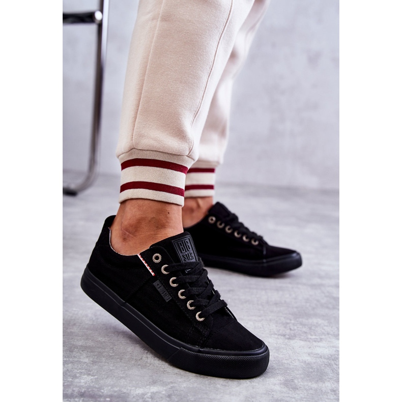 Sneakers da donna in materiale basso Big Star KK274004 nere nero 2
