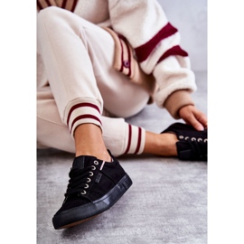 Sneakers da donna in materiale basso Big Star KK274004 nere nero 1