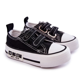Sneakers Bambino Tessuto Con Velcro Big Star KK374074 Nero-Bianco 1