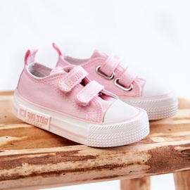 Sneakers In Tessuto Per Bambini Con Velcro Big Star KK374077 Rosa 1