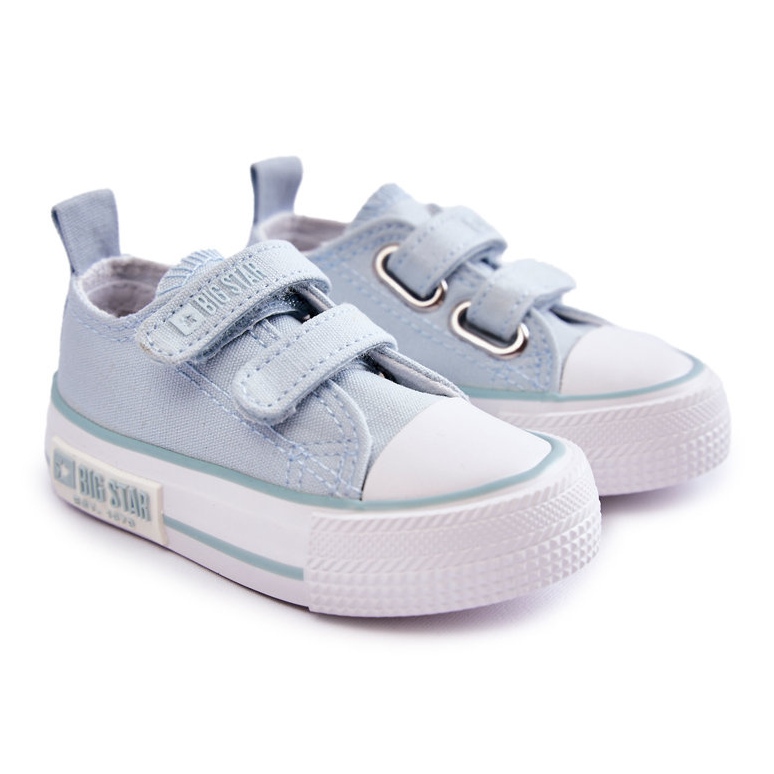 Sneakers In Tessuto Per Bambini Con Velcro Big Star KK374078 Blu 1