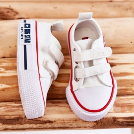 Sneakers In Tessuto Per Bambini Con Velcro Big Star KK374079 Bianche bianca 6