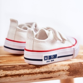Sneakers In Tessuto Per Bambini Con Velcro Big Star KK374079 Bianche bianca 5