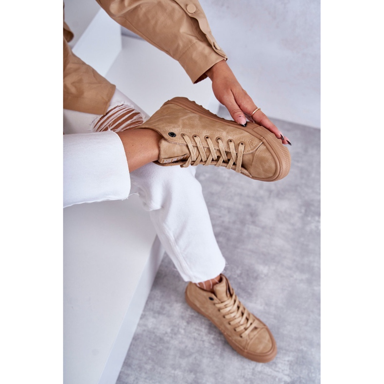 Sneakers da donna Big Star High Warm Camel GG274072 beige 2