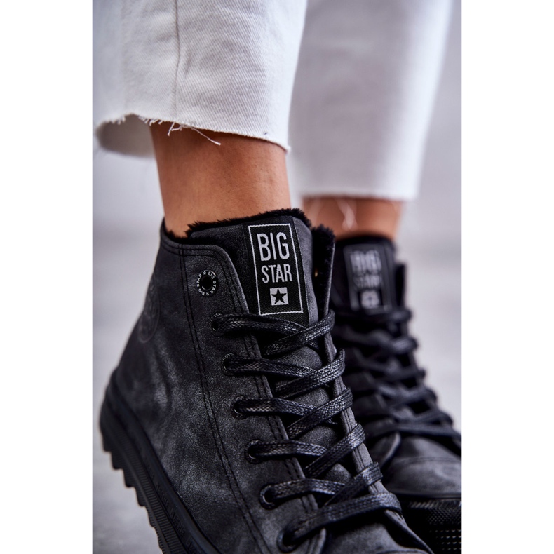Sneakers da donna Big Star High Warmed Nero GG274069 2