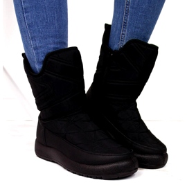 Evento Stivali da neve femminile Notizie resistenti all'acqua 21SN26-4276 NERO 2