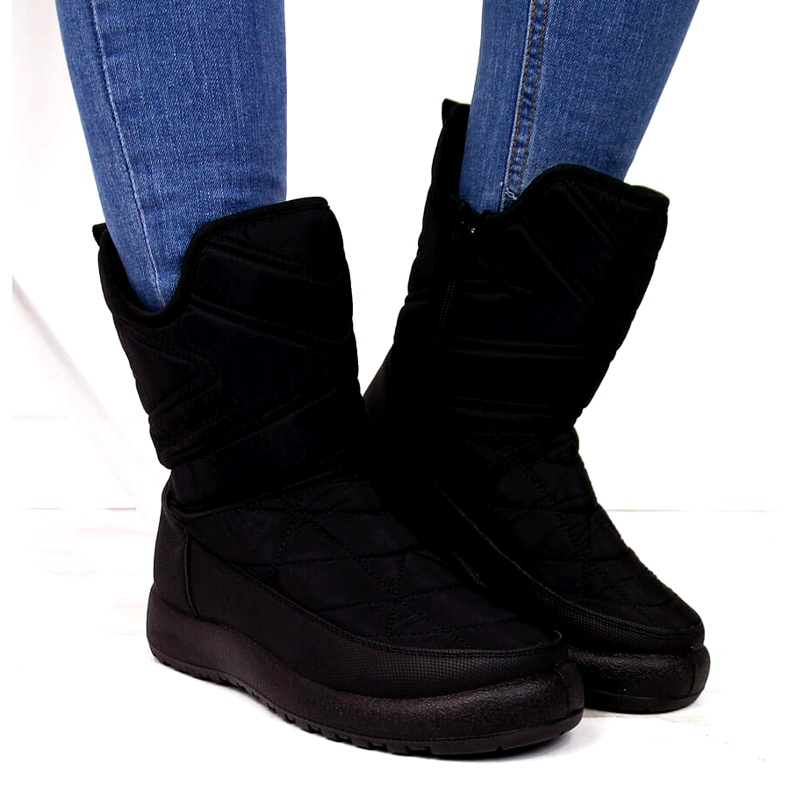 Evento Stivali da neve femminile Notizie resistenti all'acqua 21SN26-4276 NERO 2
