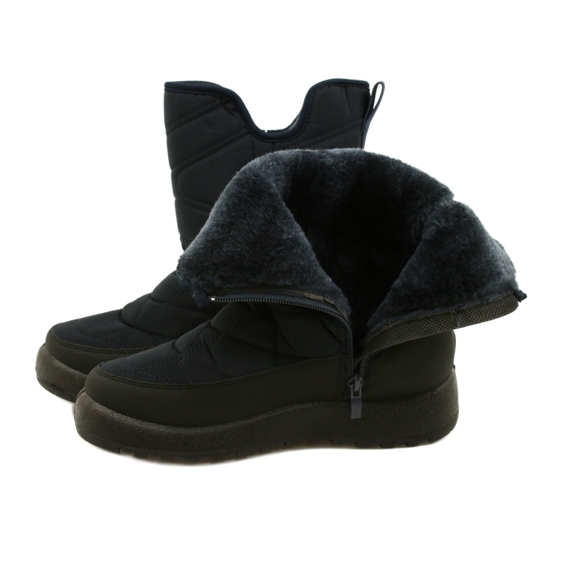 Evento Stivali da neve femminile resistente all'acqua blu navy nero 6