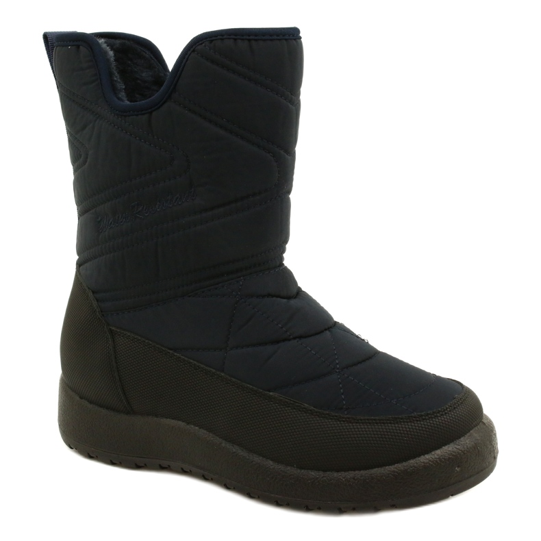 Evento Stivali da neve femminile resistente all'acqua blu navy nero 2
