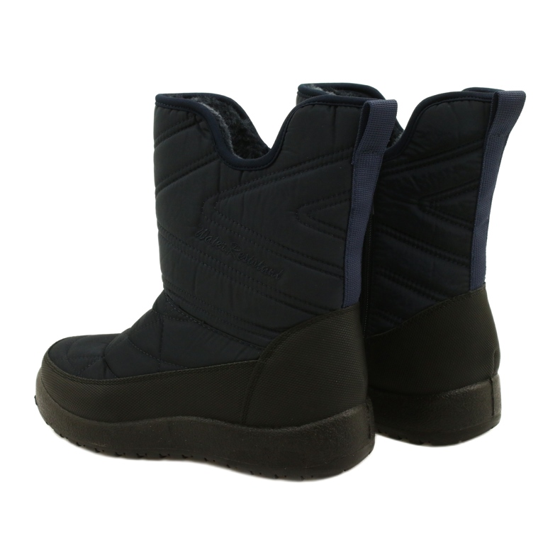 Evento Stivali da neve femminile resistente all'acqua blu navy nero 5