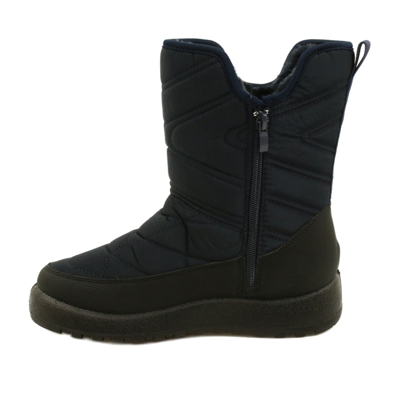 Evento Stivali da neve femminile resistente all'acqua blu navy nero 3