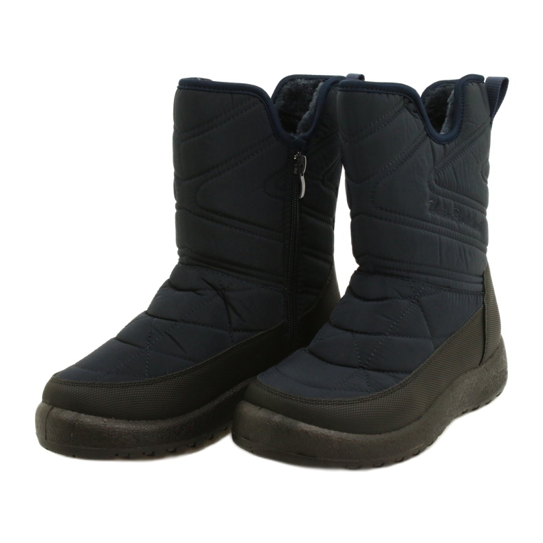 Evento Stivali da neve femminile resistente all'acqua blu navy nero 4