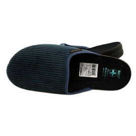 Pantofole da uomo Pantofole Adanex 27829 Per Pedes Velluto a coste blu 5