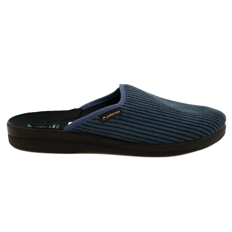 Pantofole da uomo Pantofole Adanex 27829 Per Pedes Velluto a coste blu 1