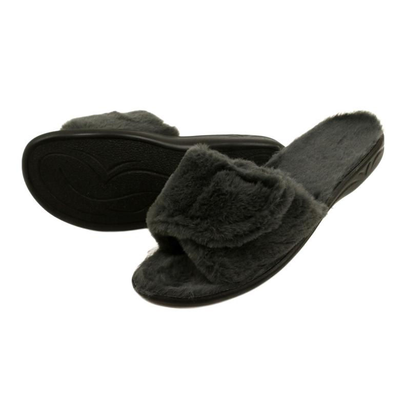 Slifori femminili Adanex 27914 Sara Fur Grey grigio 4