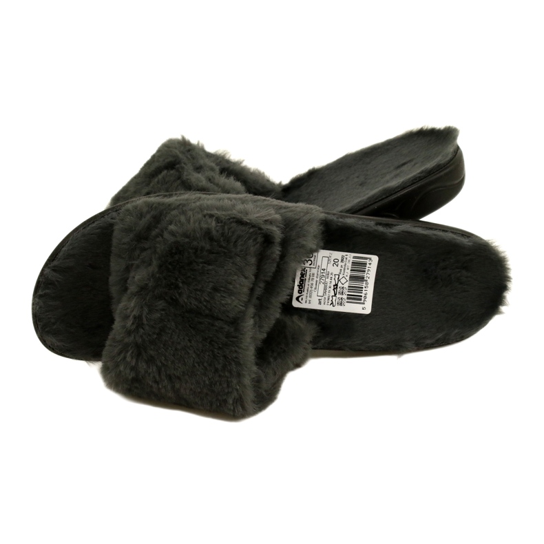 Slifori femminili Adanex 27914 Sara Fur Grey grigio 5
