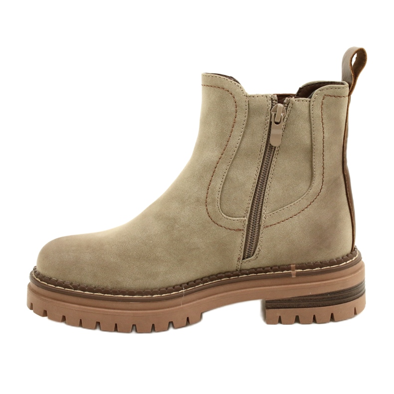 Stivali da donna Evento isolati con Khaki 22BT35-5038 beige 2