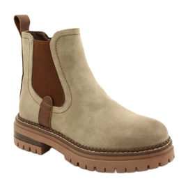Stivali da donna Evento isolati con Khaki 22BT35-5038 beige 1