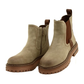 Stivali da donna Evento isolati con Khaki 22BT35-5038 beige 3