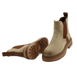 Stivali da donna Evento isolati con Khaki 22BT35-5038 beige 4