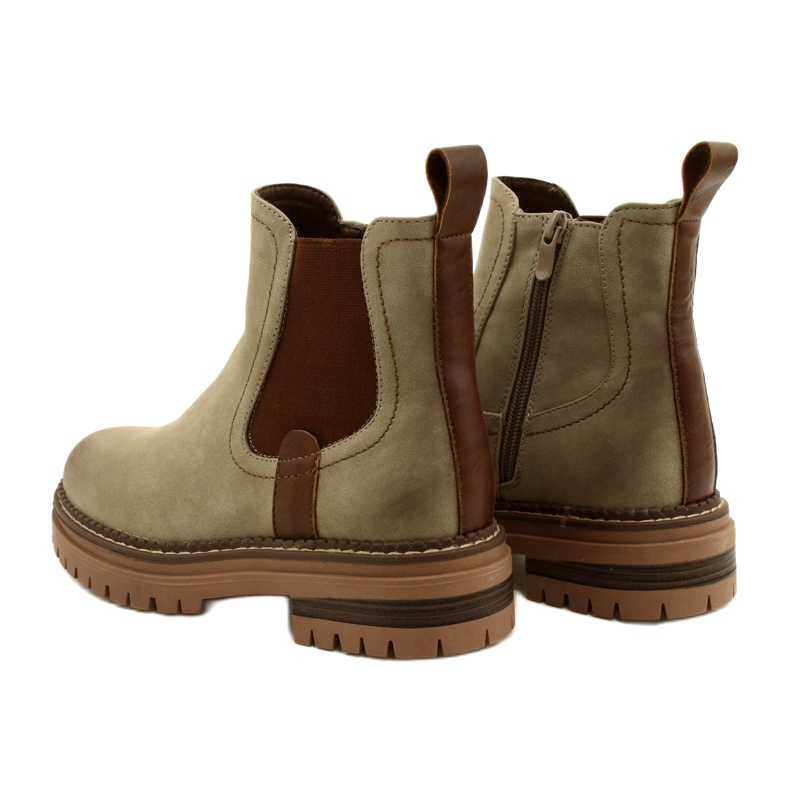 Stivali da donna Evento isolati con Khaki 22BT35-5038 beige 6