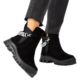 Stivaletti Slip-On In Camoscio Con Decorazione Filippo DBT3927 Nero 5