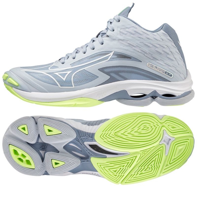 Scarpe da pallavolo Mizuno Wave Lightning Z7 Mid W V1GC225002 grigio sfumature di grigio 1