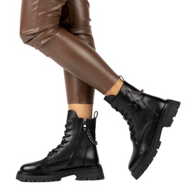 Stivali da donna con perno di sicurezza e Filippo DBT4059 Black Chain nero 3