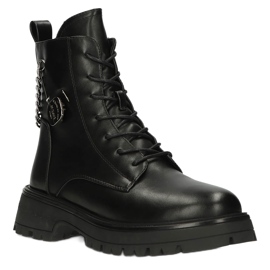 Stivali da donna con perno di sicurezza e Filippo DBT4059 Black Chain nero 1