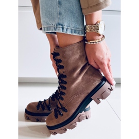 Stivali stringati Conor Khaki marrone 1