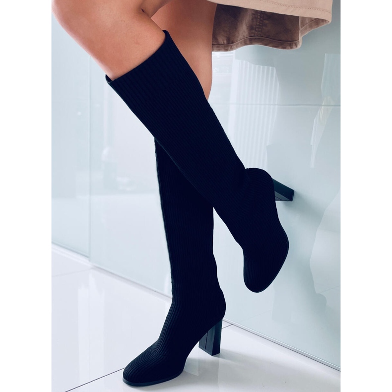 Stivaletti con tacco alto Claudia Black nero 1
