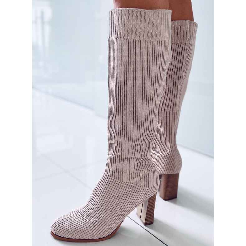 Stivaletti con tacco alto di Claudia Taupe beige 2