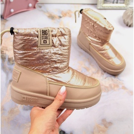 Doposci da bambina beige metallizzato Big Star KK374221 1