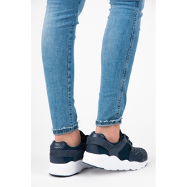 Kylie Scarpe sportive con cristalli blu navy 1