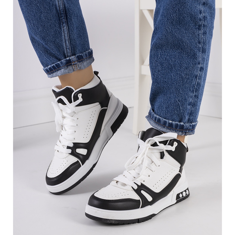 Sneakers nere di Grandis bianco nero 1