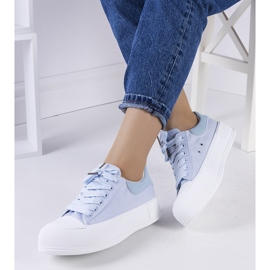 Sneakers blu sulla piattaforma Kilkenny 1