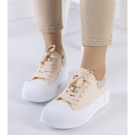 Sneakers beige sulla piattaforma Kilkenny 1