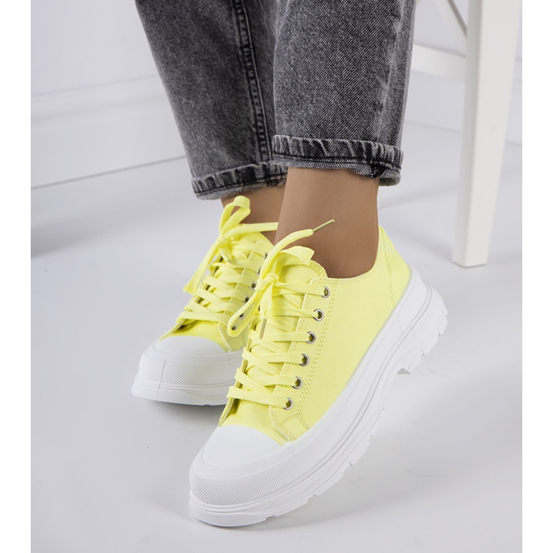 Sneakers gialle con suola spessa in Ardglass giallo 1
