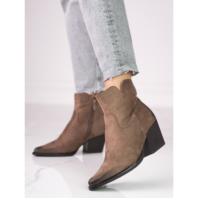 Stivali da cowboy Shelovet da donna marroni marrone 1