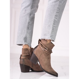 Stivali da cowboy Shelovet da donna marroni marrone 2
