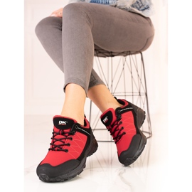 Scarpe da trekking da donna rosse DK nero rosso 2