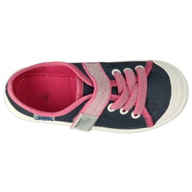 Scarpe per bambini Befado 351X001 blu navy rosa d'argento 2
