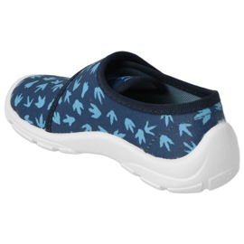 Ciabatte per bambini Befado 974Y476 applicazioni blu navy 2