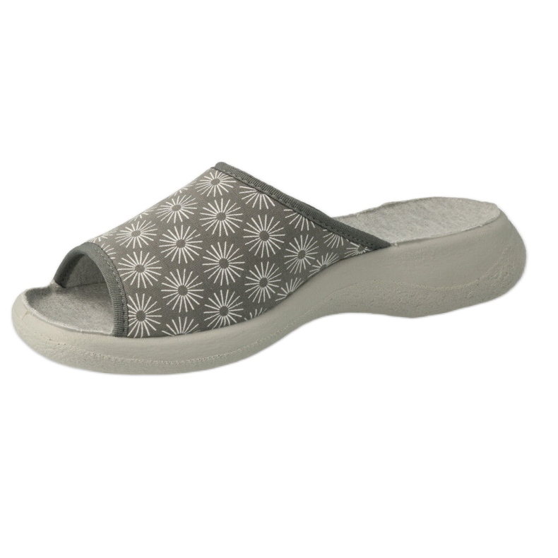 Slifori da donna Befado PU 442D197 Grigio con fiori 2