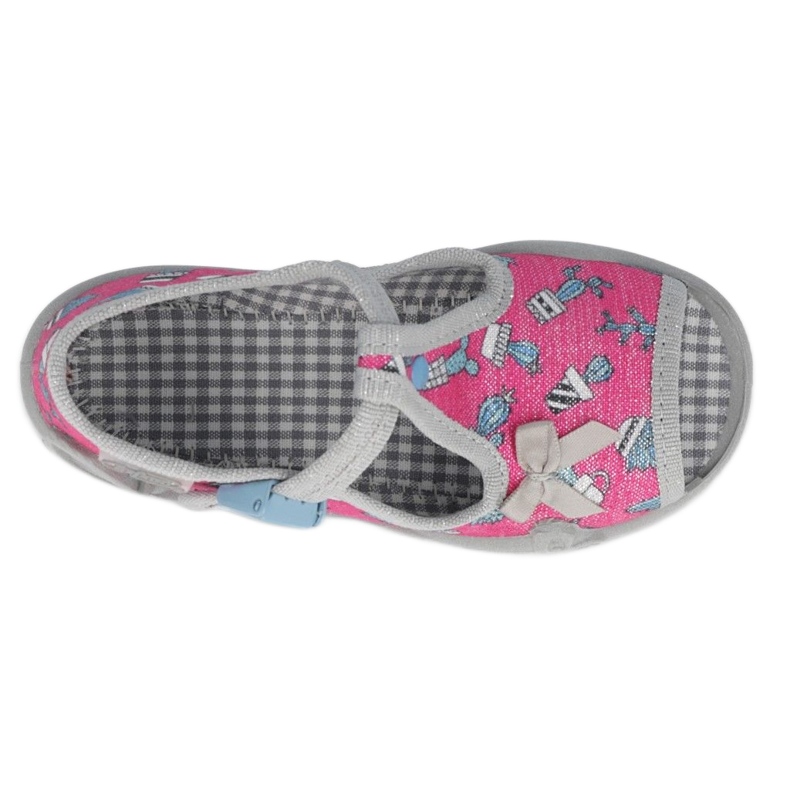 Scarpe per bambini Befado 213P128 rosa d'argento grigio 3