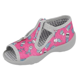 Scarpe per bambini Befado 213P128 rosa argento grigio 4