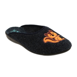 Adanex 27859 Pantofole in Feltro Scoiattolo e Arachidi blu 2