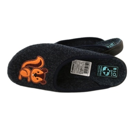 Adanex 27859 Pantofole in Feltro Scoiattolo e Arachidi blu 6