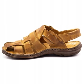 Polbut Sandali in pelle da uomo 211 beige 1