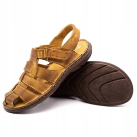 Polbut Sandali in pelle da uomo 211 beige 3